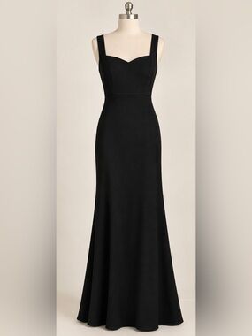 Lulu's Black Sleeveless Sweetheart Maxi Dress